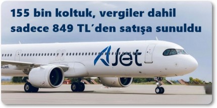 AJet’ten Yurt İçi İndirimli Bilet Kampanyası
